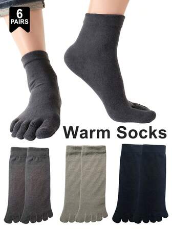 1/3/6 Pairs Women's Soft Warm Winter Socks, Cosy Toe Fluffy Socks, Comfortable Velvet Warm Sleeping Socks, Night Socks, Suitable For Indoor Or Daily Use, Cozy Socks