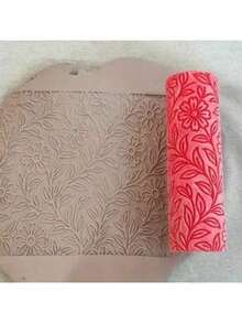 Polymer Clay & Ceramic Texture Rolling Pin, Daisy Meadow Embossing Rolling Pin, Daisy Field - Relief, Embossed Ceramic Texture Roller For Jewelry Making, Compatible With Polymer Clay Texture Sheets And Polymer Clay Cutters