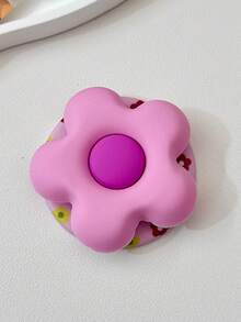 1pc New Flower & Puppy Peach Design MagSafe Magnetic Phone Holder, Strong Suction, Adjustable Desktop Air Cushion - Multicolor - View 11