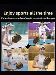 HTPICK 1pc Titanium Alloy Pickleball Paddle, Double-Layer Carbon Fiber Base, Professional Competition Textured Surface For Increased Friction And Spin, Balanced Control. Aerospace-Grade Titanium Alloy Pickleball Paddle, Professional Competition Use, High-End PMI Core Technology, USAPA Certified, Suitable For Schools, Clubs, Gyms, Sports Facilities - Multicolor - View 11