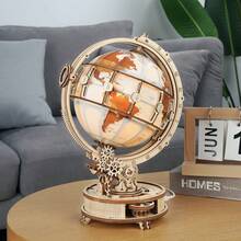 Robotime ROKR Glow-In-The-Dark Globe 3D Puzzle Set, Mechanical Building Structure Jigsaw Craft, Holiday Gift For Interior Decor, Building Toy For Teens And Adults - Multicolor - View 2