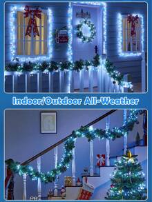 50/100/200/300 LED Firecracker String Lights, Battery Powered, Suitable For Indoor Parties And Christmas Trees (Batteries Not Included), Great For Thanksgiving And Holidays, Holiday Decor, Indoor Lighting, Fairy Lights, Battery Operated Lights, Decorative Lighting, Home Decor - Multicolor - View 6