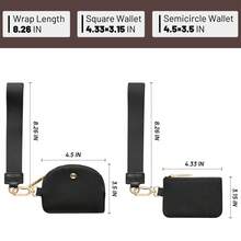 Women's Wrist Lanyard Keychain With Detachable Mini Wallet & Card Holder Pouches, Ideal Christmas Stocking Stuffer Gift For Travel, Everyday Carry, Keys, Cards And Small Essentials - Vàng đen - Xem 4