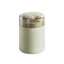 1 Self-Popping Toothpick Dispenser With Gold Trim - Stylish White And Black Design, Durable Plastic Kitchen And Dining Accessories, No Power Required, Perfect For Christmas Decorations Or Everyday Use, Toothpick Holder