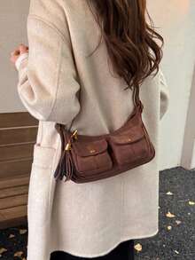 Fashionable Retro Women's Shoulder Bag, Versatile High Quality Underarm Bag, Niche Stylish Handbag - Multicolor - View 7