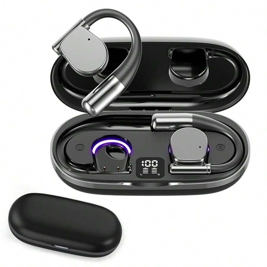 Ear Buds Wireless Bluetooth Earbuds, Translating Earbuds Real Time - Traductor Inglés Español Translator Headphones, Headphones Bluetooth Noise Cancelling Ear Buds For Sports/Travel - 黑色 - 查看 1