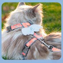 Correa Pechera Tela Ajustable Diseño Alas Mascotas Pequeñas - Rojo - Ver 5