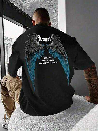 1pc Men's Fashionable Printed Loose Fit Short Sleeve T-Shirt | Exquisite Design | Essential For Summer | Easy To Match, Showcasing Your Style