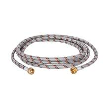 Manguera de Aluminio Flexible 4 Metros para Instalación de Gas Larga Distancia | Conexiones de Latón | Boiler, Estufa y Tanque Adir 1301 - Plateado - Ver 1