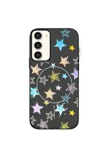 Funda magnética mate para teléfono con pentagrama en toda la superficie para Samsung Galaxy S22+ S23+ S22 Plus S23 Plus S22 Ultra S23FE S23 Ultra, funda protectora de TPU suave y resistente a los golpes. - Negro - Ver 12