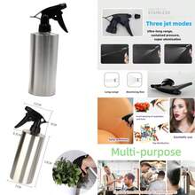 1pcs Multi-Purpose 304 Stainless Steel Spray Bottle Cylindrical Water Bottlefor Plants Watering Skin Care Spray Toy Disinfection Vegetable Preservation Etc - Silver - View 1