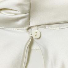 2025 New Arrival Hot Selling Women's Solid Satin High Neck Dress, Long Sleeve Waist Design, Elegant High-End, Versatile Party & Work Wear Mini Dress - Apricot - View 10