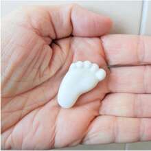 Kit Of 50 Pairs Of Mini Foot-Shaped Soaps, 3.5cm (100 Units) For Baby Gender Reveal Party. - 藍色 - 查看 3