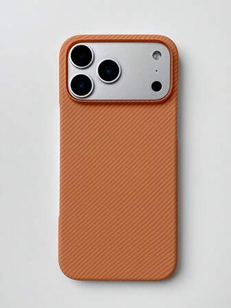 Funda protectora de teléfono con efecto de relieve naranja texturizado