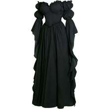 New Medieval Court Dress, Retro Style, European And American Stage Performance Long Dress. - Black - View 16