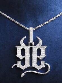 DUBSS 1 Piece Iced Out Back To Back 99 Necklace Pendant For Men 5A Cubic Zirconia Gold Plated Hip Hop Jewelry - Number - View 13