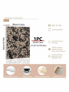 1幅中性日式植物抽象花卉图案，简约禅意墙饰，氛围感十足的植物纺织墙饰，中性抽象花卉图案，斋月墙饰，卧室装饰，客厅装饰，厨房装饰，宿舍装饰，送朋友的理想礼物，墙饰，墙面装饰，家居装饰，房间装饰，帆布墙饰，海报，带框墙饰，可选画框 - 彩色 - 查看 9