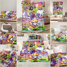 1pc Whimsical Unicorn & Cheetah Print,Colorful And Cute Animals Fleece Blanket - Soft, Lightweight & Durable Flannel Throw With Vibrant Rainbow Colors, 280gsm For Him And Her, Perfect For Naps, Camping, Travel, Home, Daily, Office Decoration, Birthdays Anniversary, Valentine's Day, Thanksgiving Day, Christmas, Halloween, Mother's Day, Father's Day, Wedding, New Year Gifts, Personalized Ideal Gifts For Her, Him, Family, Boyfriend, Girlfriend, Father, Family, Mother, Lover, Daughter, Son, Grandpa, Grandma, Friend, Classmate, Pet. Sofa,Bed,Car,Bedroom,Living Room,Office,  Outdoor Camping, Beach,Wall Decoration - 多色8 - 查看 5