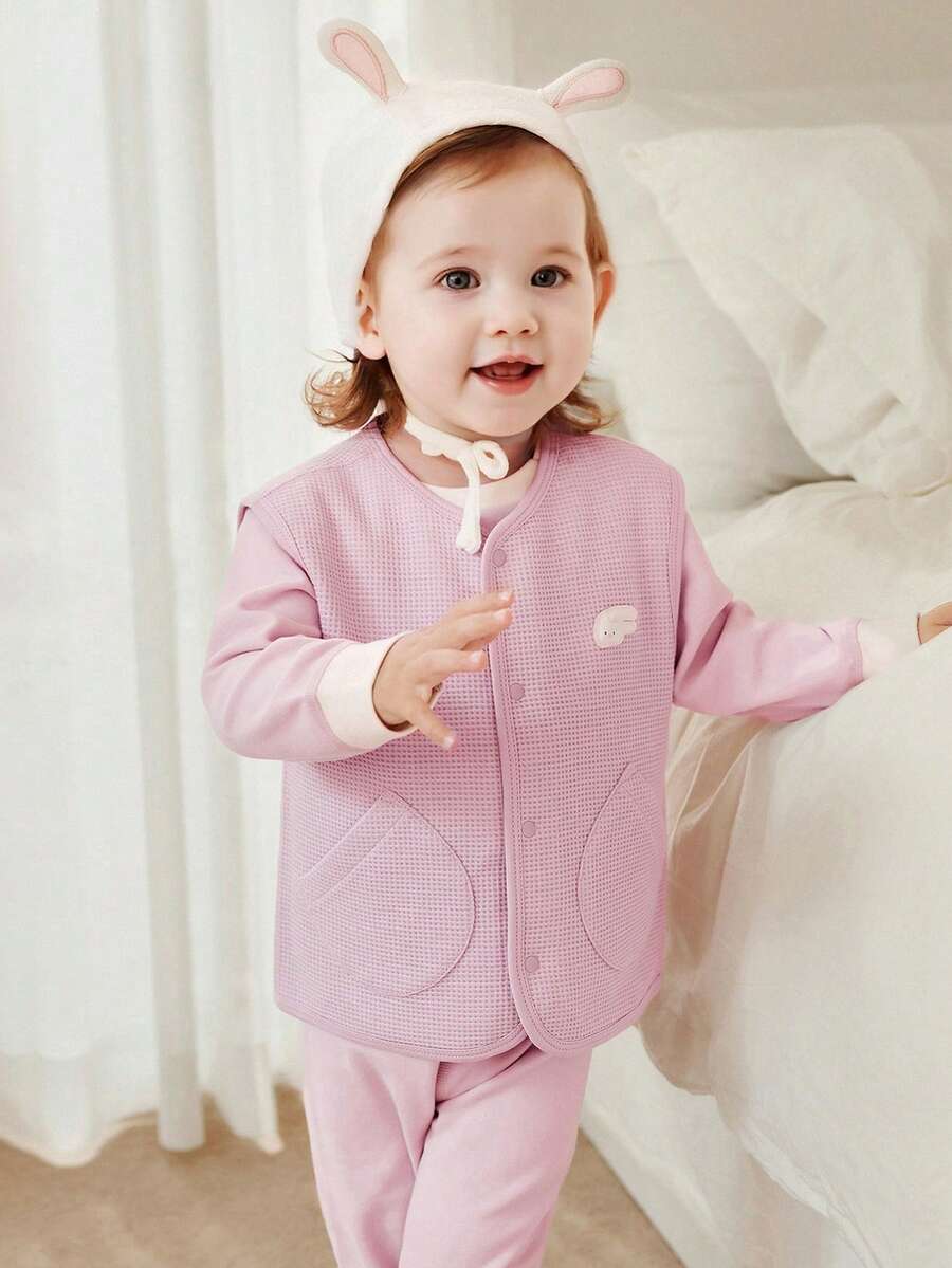 mini bala Young Girl Cotton Vest Coat Warm Layered Fall 2025 - Rubber Powder - View 1