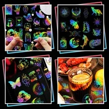 10pcs Holographic Stickers - Butterfly Magic World, Children's Reward Decorative Colorful Pet Holographic Backing Card Stickers - Creative DIY, Stitch Toys, Travel Toys, Classroom Fidget Toys, Mini Stuff, Bath Toys, Christmas Stationery, Stress Ball, Birthday Gift, Christmas Gift, Christmas Eve Gift, Perfect Gift, Gift, Toys, Games - Multicolor - View 7