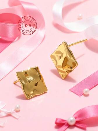 Artepollo 925 Sterling Silver Zirconia Butterfly Stud Earrings For Women, 14K Gold Plated Hypoallergenic & Tarnish Resistant Everyday Jewelry, Gift Box