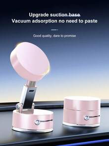 Adjustable Magnetic Suction Cup Upgraded Vacuum Magnetic Automobile Phone Cradles Car Phone Holder With 360° Rotation & Foldable Design Strong Magnetic Absorption Compatible With IPhone Desktop Stand Spring Gift - Pink - View 2