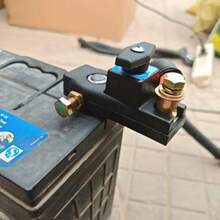 Interruptores de desconexión de batería de coche, interruptores de cierre de batería, interruptores de desconexión de poste superior, interruptor de aislador de batería marina - Negro - Ver 1