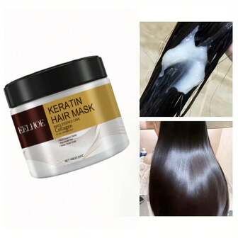 มาส์กผมคอลลาเจน: ให้ความชุ่มชื้นและเรียบเนียน พร้อมบำรุงอย่างล้ำลึก, ซ่อมแซมผมเสีย, ปรับปรุงผมแห้งเสีย, แตกปลาย และผมพันกัน เหมาะสำหรับเป็นแชมพูสำหรับทั้งชายและหญิง, เหมาะสำหรับผมหยิกทุกประเภท