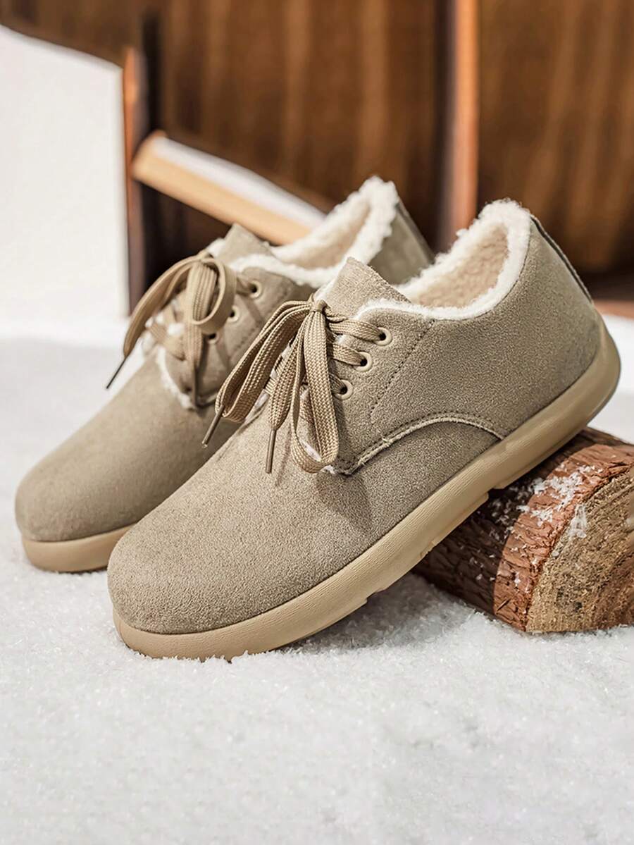 男士加厚保暖雪地靴，复古英伦风休闲保暖驾驶鞋 - 多色 - 查看 1