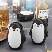 Penguin Bottle Opener, Cartoon Portable Can Opener, Beer & Beverage Bottle Opener, Creative Household Jar Lid Remover - Black - View 4