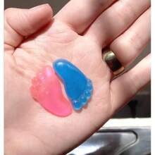 Kit 50 PARES mini Sabonete Pezinho 3,5cm ( 100 unidades ) chá revelação bebe