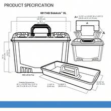 ArtBin 6917AB Sidekick XL Carrying Case Portable Art Craft Organizer With Handle For On-The-Go Artists Durable Plastic Storage Case In Sleek Black Design Ideal For Sketching Painting And DIY Projects - 黑色 - 查看 5