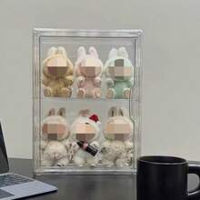 Trong suốt | Hộp acrylic trong suốt hiện đại chống bụi | Có nắp đậy, giá trưng bày, cửa sổ quan sát | Dùng để trưng bày tượng nhỏ - Nhiều màu - Xem 6