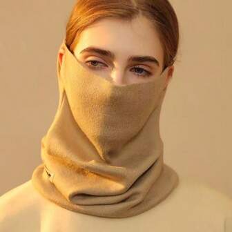 一件装秋冬季户外滑雪保暖面罩，防风防寒，加厚保暖内衬，适合骑行等运动，也可作颈套或头套使用。