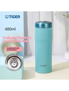 Tiger MJF-A048 480ml Business Insulated Mug, Made In Japan, 304 Stainless Steel, One-Touch Lid Opening, Leak-Proof, Portable, Suitable For Commuters And Office Use, Unisex