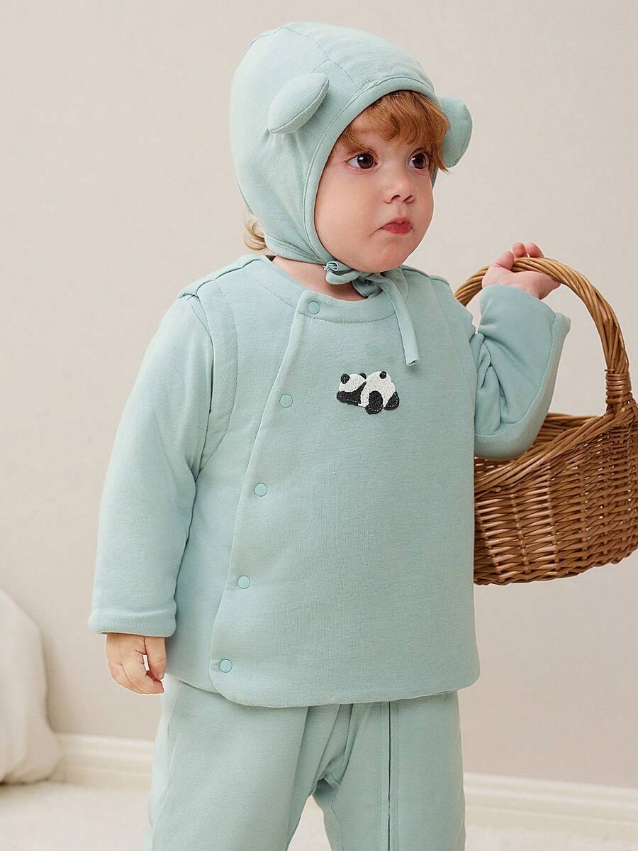 mini bala Áo khoác cotton mềm mại ấm áp cho bé trai và bé gái mùa đông - hồng xanh - Xem 1