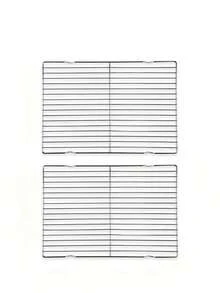 2 件装烘焙冷却架，16x10 英寸烘焙架，加厚金属丝饼干架，适用于烹饪、烘烤、烧烤、烘干、烤箱，适配半尺寸烤盘，黑色圣诞派对