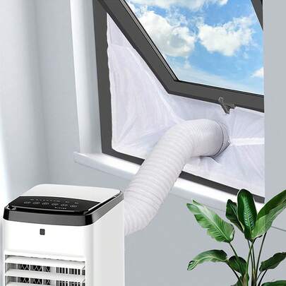Portable Air Conditioner Exhaust Pipe - Soft Counter-Clockwise Threaded Ventilation Pipe Replacement - Connector, Portable Air Conditioner Extension Pipe, Thickened Pipe, Textured Pipe, Air Conditioner Exhaust Pipe, Air Conditioner Accessories, Portable Air Conditioner, Durable Plastic, Easy Installation Design