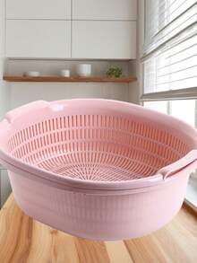 1 pièce Panier-filtre à double couche grande capacité et égouttoir durable - parfait pour le nettoyage des fruits, légumes et riz - idéal pour les paniers d'égouttage de cuisine et les restaurants - Multicolore - Voir 6
