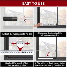 Heavy Duty Sliding Patio Door Lock Bar With 20-50 Inch Adjustable Design For Enhanced Home Security Multi-Use Window And Sliding Door Stopper White 2-Pack Ideal For Residential And Commercial Applications Provides Reliable Protection Against Forced Entry - 白色 - 查看 7