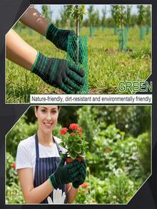 12双手工手套，防滑防护工作手套，男女通用加厚烧烤手套