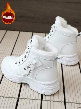 1 par högkvalitativa kvinnors multifunktionella mode casual vattentäta halkfria varma termofodrade snöstövlar, tjocka sula utomhussporter casual skor för dagligt bruk
