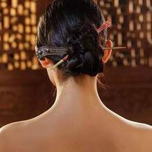 Cloisonn Vintage Hair Stick With Traditional Style Fashion Hair Chopsticks Hairpin Blue - Rojo - Ver 6