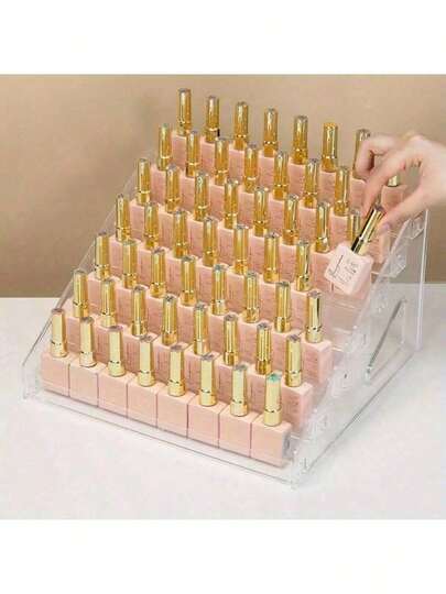 Kệ trưng bày sơn móng tay bằng acrylic 3-7 lớp, kệ gel UV, giá đựng mỹ phẩm lắp đặt nhanh, giá để đồ trang sức, làm móng, tiết kiệm không gian, khung acrylic nhiều lớp có thể tháo rời