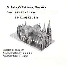 Quebra-cabeça Metálico 3D, Modelo de Montagem DIY, Quebra-cabeça de Fivela de Aço Inoxidável, Modelo de Arquitetura, Sem Necessidade de Cola, Presente de Aniversário, Decoração, Marco