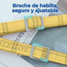 Correa Arnes Diseño Moño Mascota Pequeña Ajuste - Amarillo - Ver 7