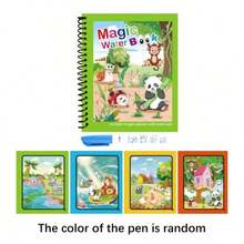 "Magic Water Book" Coloring Books With Reusable Pages & Markers - Vibrant Animal & Fantasy Themes For Kids 3+ - Perfect For Halloween & Christmas Gifts, Educational Coloring Books|Vibrant Illustrations|Reusable Coloring Pages, Coloring Books For Kids