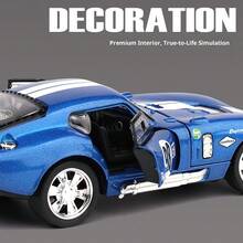 1:32 Scale Metal Diecast Shelby Cobra Sports Car Model, Alloy Body, Vintage Racer Model, Suitable For Children 3+ Years Old, Toy Car, Great Gift - Multicolor - View 5