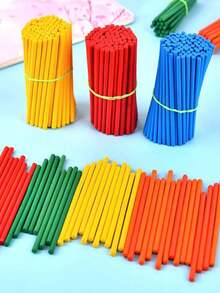 100pcs/Set Colorful Children's Math Arithmetic Teaching Aids, Numeric Rods, Elementary Student Counting Sticks, Math Learning Tools