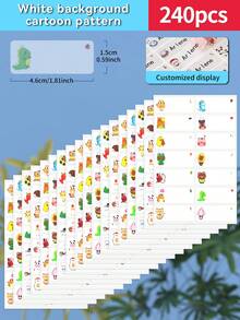 Customized 30/60/120/240/360/480pcs Transparent Waterproof Name Labels - White/Clear/Holographic/Rainbow Customized Stickers, Various Sizes Of Labels, Customizable Text,Office Decor